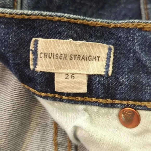 Madewell Cruiser Straight High Waist Denim Jean Ankle Crop Capri - Size 26 - Picture 10 of 12